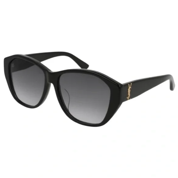 NEW SAINT LAURENT YSL SL M8/FN 001 Sunglasses in Black With YSL Logo in Gold NEW SAINT LAURENT YSL SL M8/FN 001 Sunglasses in Black With  main image 3
